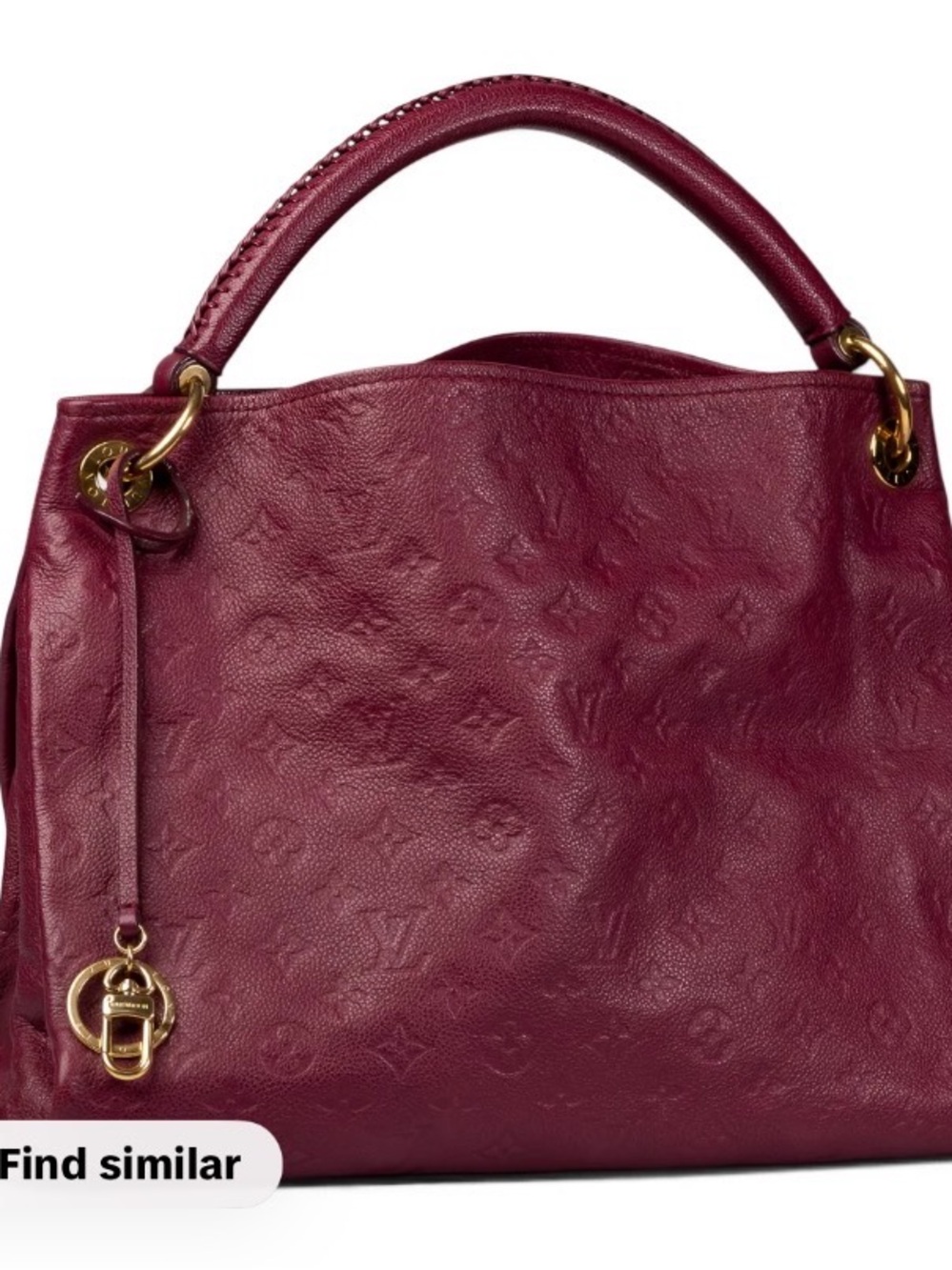 Louis Vuitton Monogram Empreinte Artsy MM Leather Shoulder Bag Raspberry